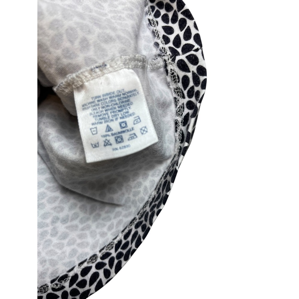 Lands End 1X Tank Top Black White Teardrop Print Scoop Neck Cotton Jersey‎ - Picture 3 of 6